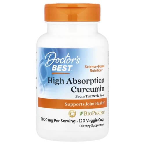 Куркума и Куркумин Doctor's Best High Absorption Curcumin 1,000 мг 120 Caps (DRB-00107)