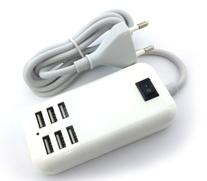 Пристрій мережевий зарядний USB Power Adapter 6 портів 20 W