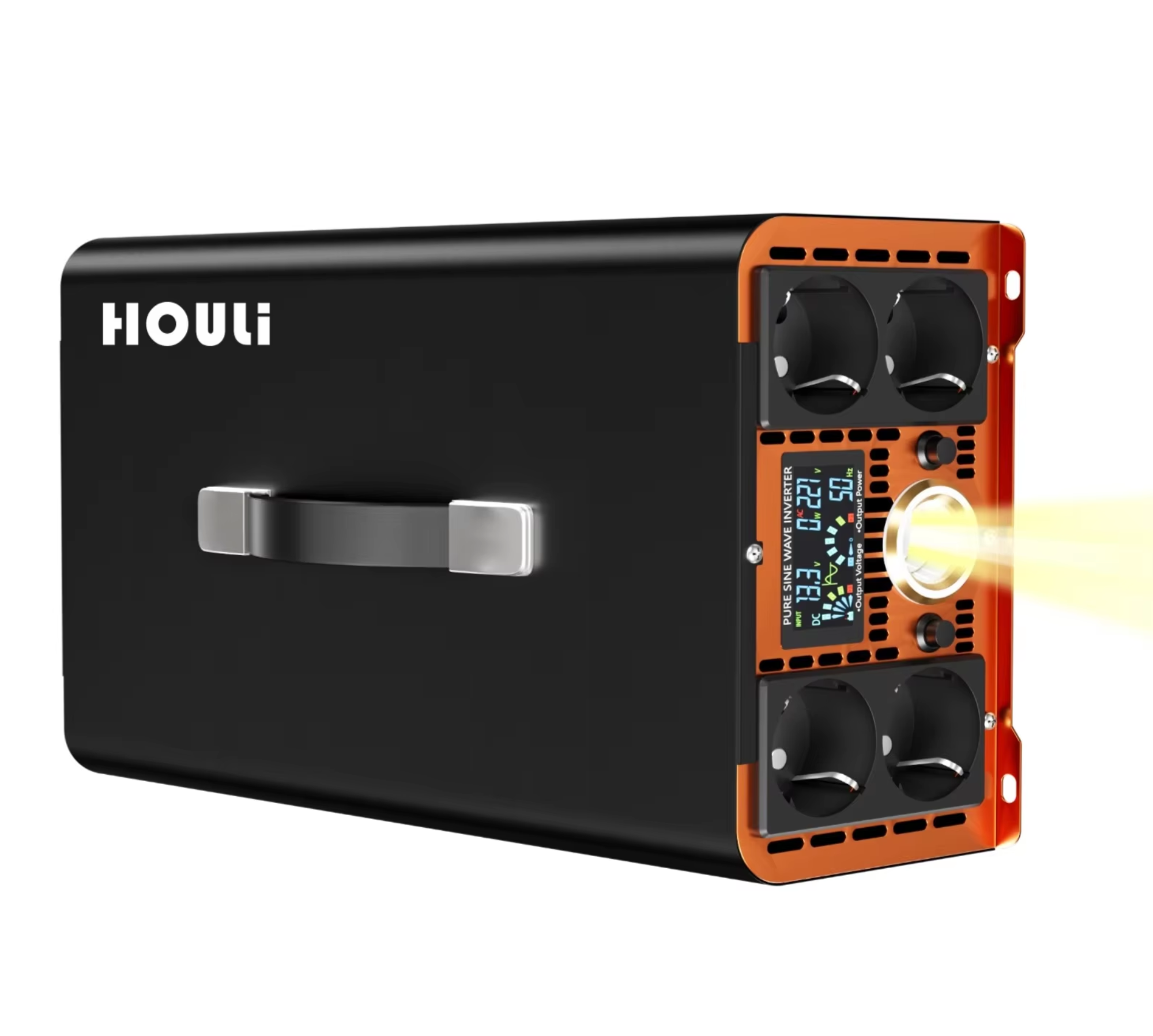 Инвертор Houli с чистой синусоидой 7000 Вт из 4 розетки EU преобразователь 12-220 V (22875232) - фото 1