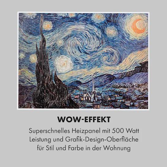 Обогреватель-картина инфракрасный Klarstein Wonderwall Air Starry Night Art Smart 500 Вт (10035124) - фото 7