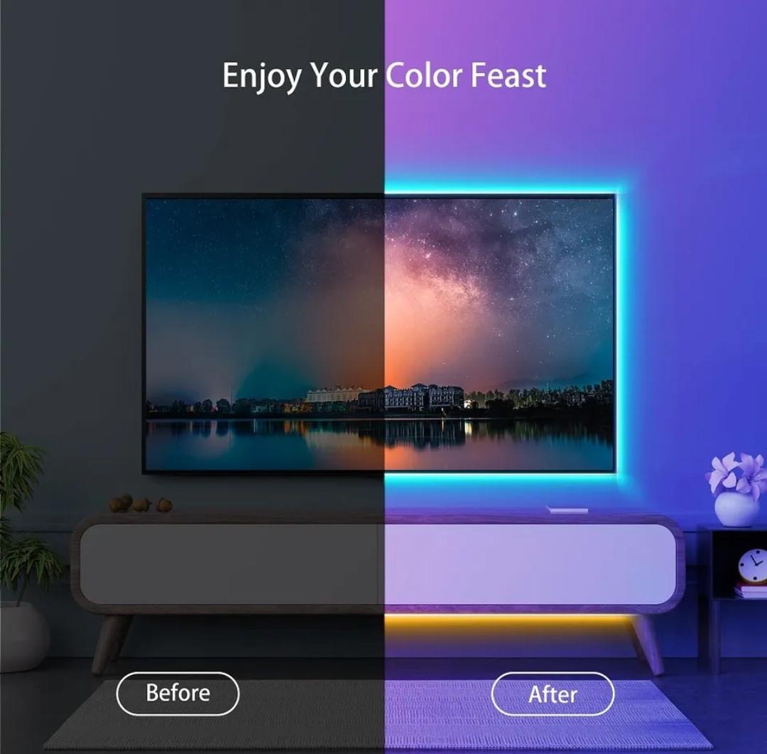 Світлодіодна стрічка з пультом та керування з телефону USB RGB 5 м (RGB5050) - фото 5