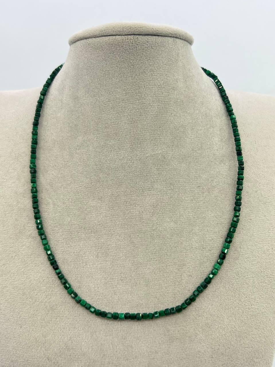 Бусы малахит 46 см Зеленый (11686)