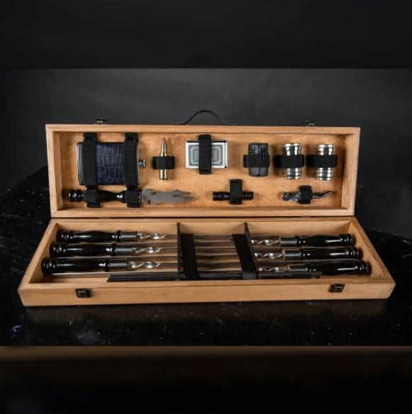 Набор для пикника Grills на 6 человек большой Светлое дерево