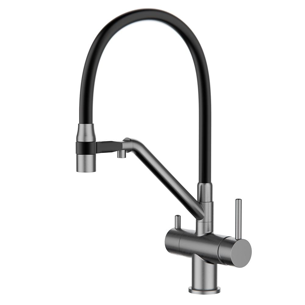 Смеситель для кухни Gappo G4398-89 на две воды Черный (164553)