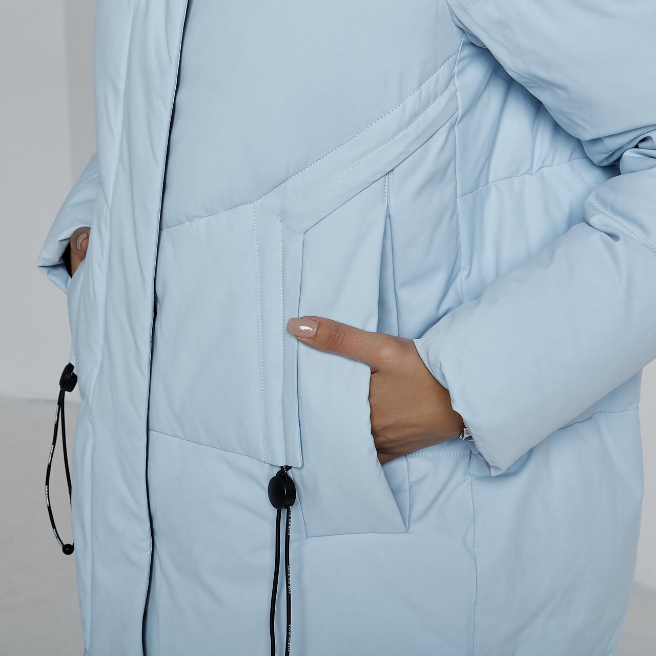 Пуховик зимний Oversize 90 см Fodarlloy M Голубой - фото 9 Пуховик зимний Oversize 90 см Fodarlloy M Голубой - фото 9