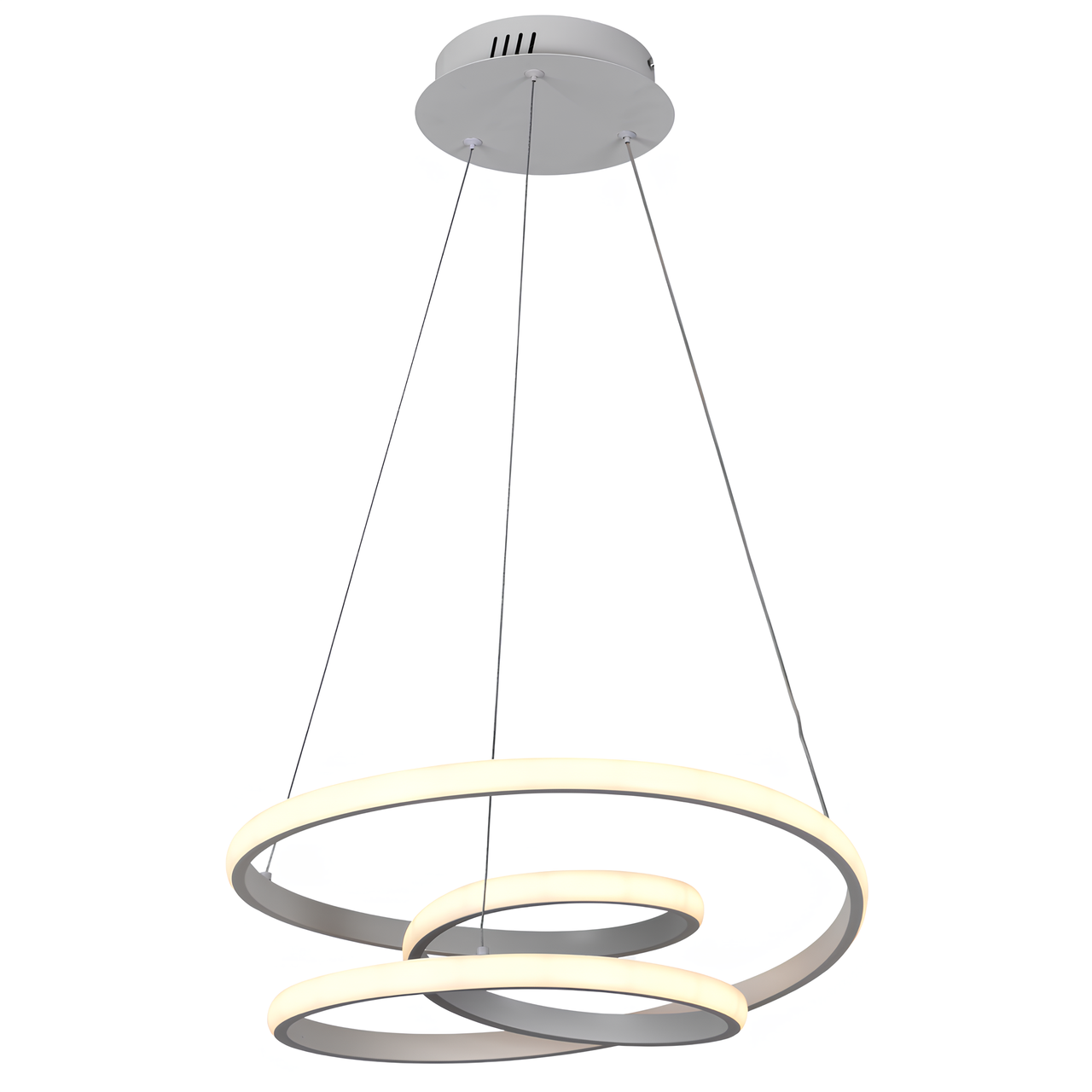 Люстра светодиодная Sirius со спиральным плафоном 68W 3000-6500К Белый (LCD3067 WT)