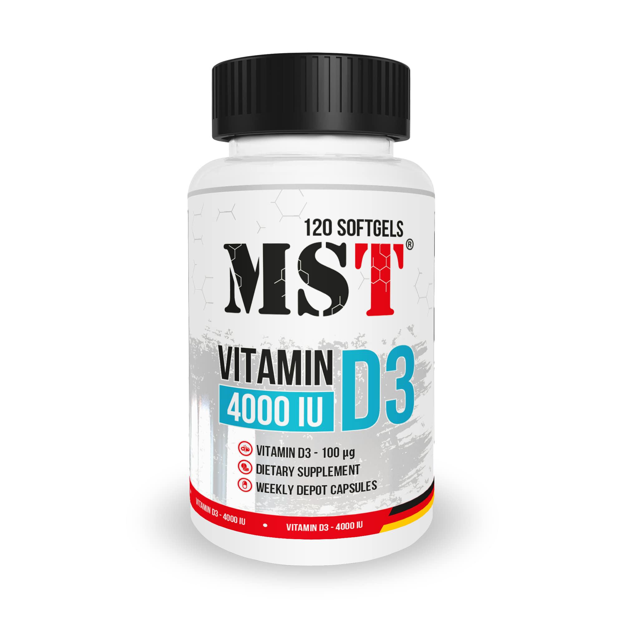 Добавка MST Vitamin D3 4000 IU Витамин Д3 120 капс. (17767285)