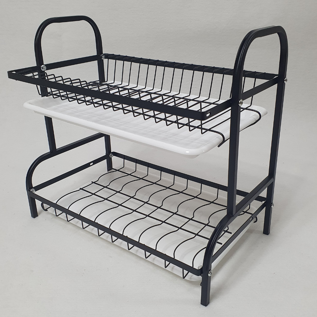 Сушилка для посуды Kitchen Rack с двумя ярусами из нержавеющей стали (L43-V01)