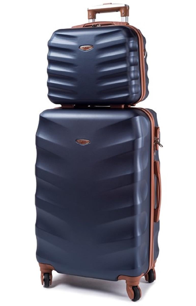 Чемодан пластиковый WINGS 402 средний Темно-синий (Wp00132) - фото 5