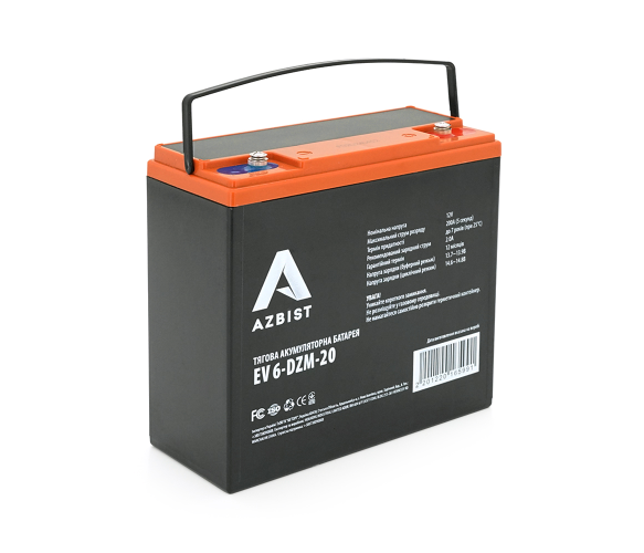Акумуляторна батарея AGM AZBIST 6-DZM-20 12V 20Ah M4