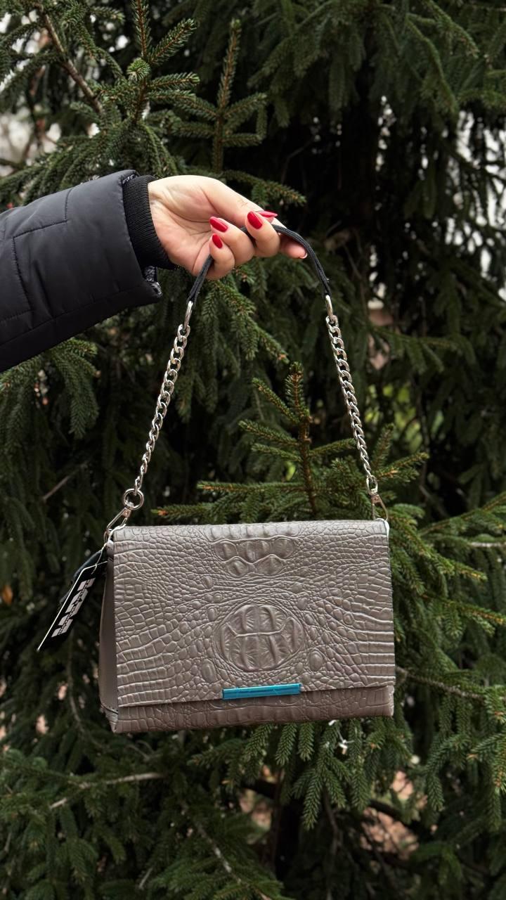 Сумка женская натуральная кожа Тауп (77179/1)