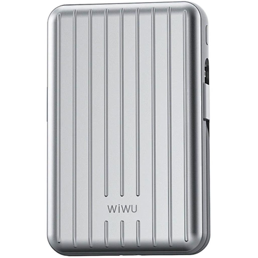 Внешний аккумулятор WiWU PP04 Trunk Series Magnetic Wireless 20000 mAh 22,5W Silver (6936686410847) Внешний аккумулятор WiWU PP04 Trunk Series Magnetic Wireless 20000 mAh 22,5W Silver (6936686410847)