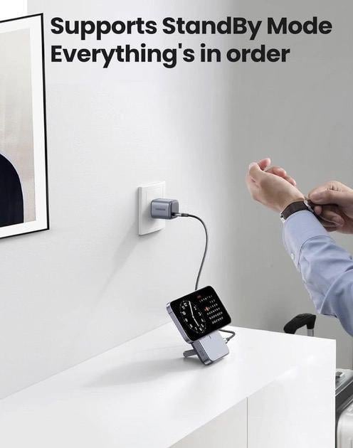 Повербанк магнитный UGREEN PB206 Magnetic Magsafe 10 000 mAh 20W USB-C с подставкой (26389456) - фото 10 Повербанк магнитный UGREEN PB206 Magnetic Magsafe 10 000 mAh 20W USB-C с подставкой (26389456) - фото 10