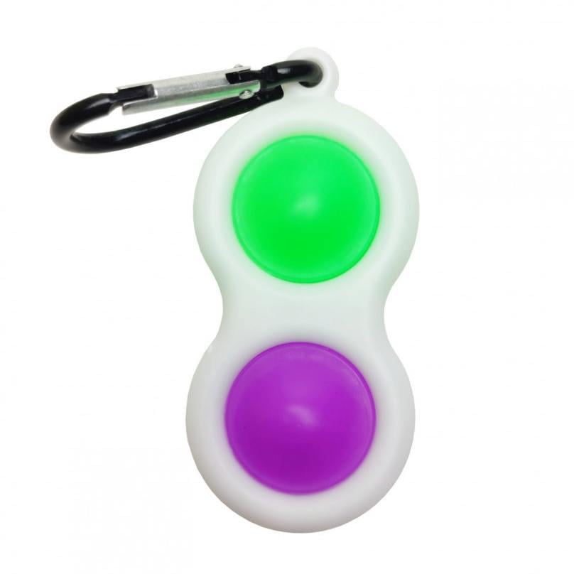 Сімпл Дімпл/брелок іграшка-антистрес з карабіном 8 см Білий (58520)