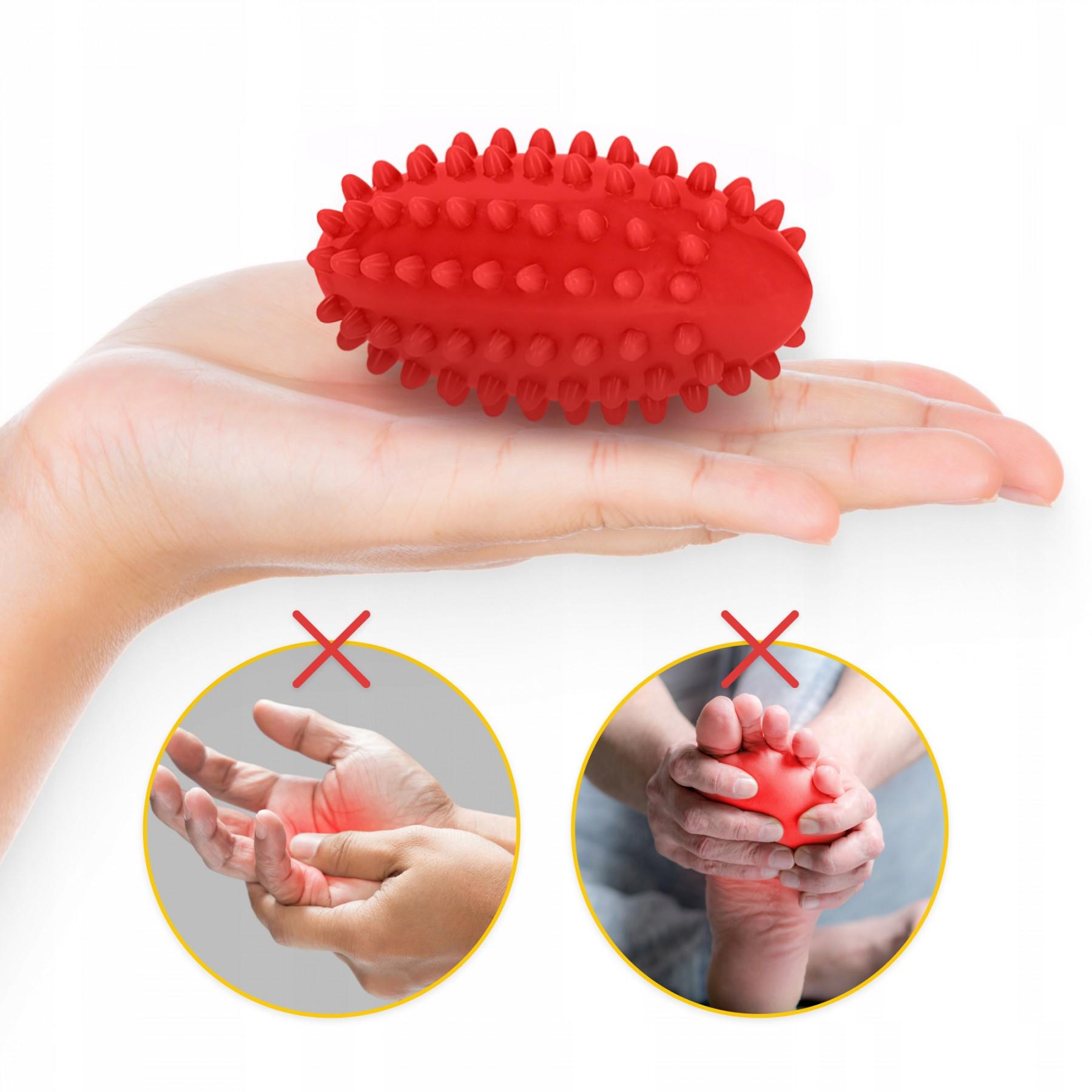 Массажный мяч огурец 4fizjo P-5905973400190 Spike Bean 11,5x5 см Red (51991) - фото 7