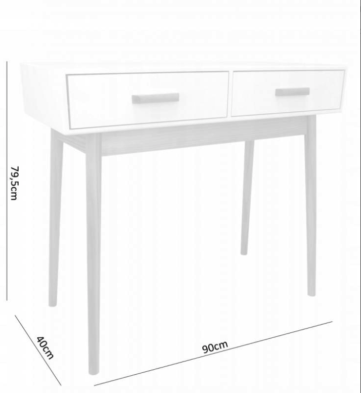 Туалетний столик Chomik SCANDINAVIA з 2 ящиками - фото 2