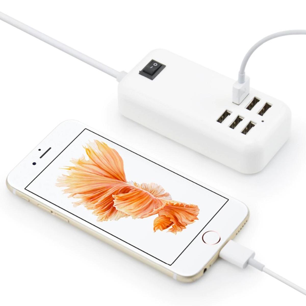 Устройство сетевое зарядное USB Power Adapter 6 портов 20 W - фото 5