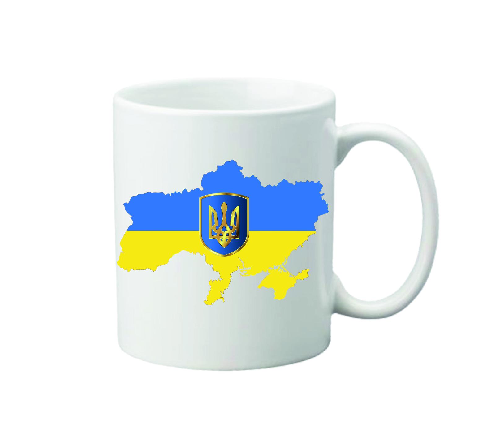 Чашка с принтом Украина 330 мл (23503374) - фото 1 Чашка с принтом Украина 330 мл (23503374) - фото 1