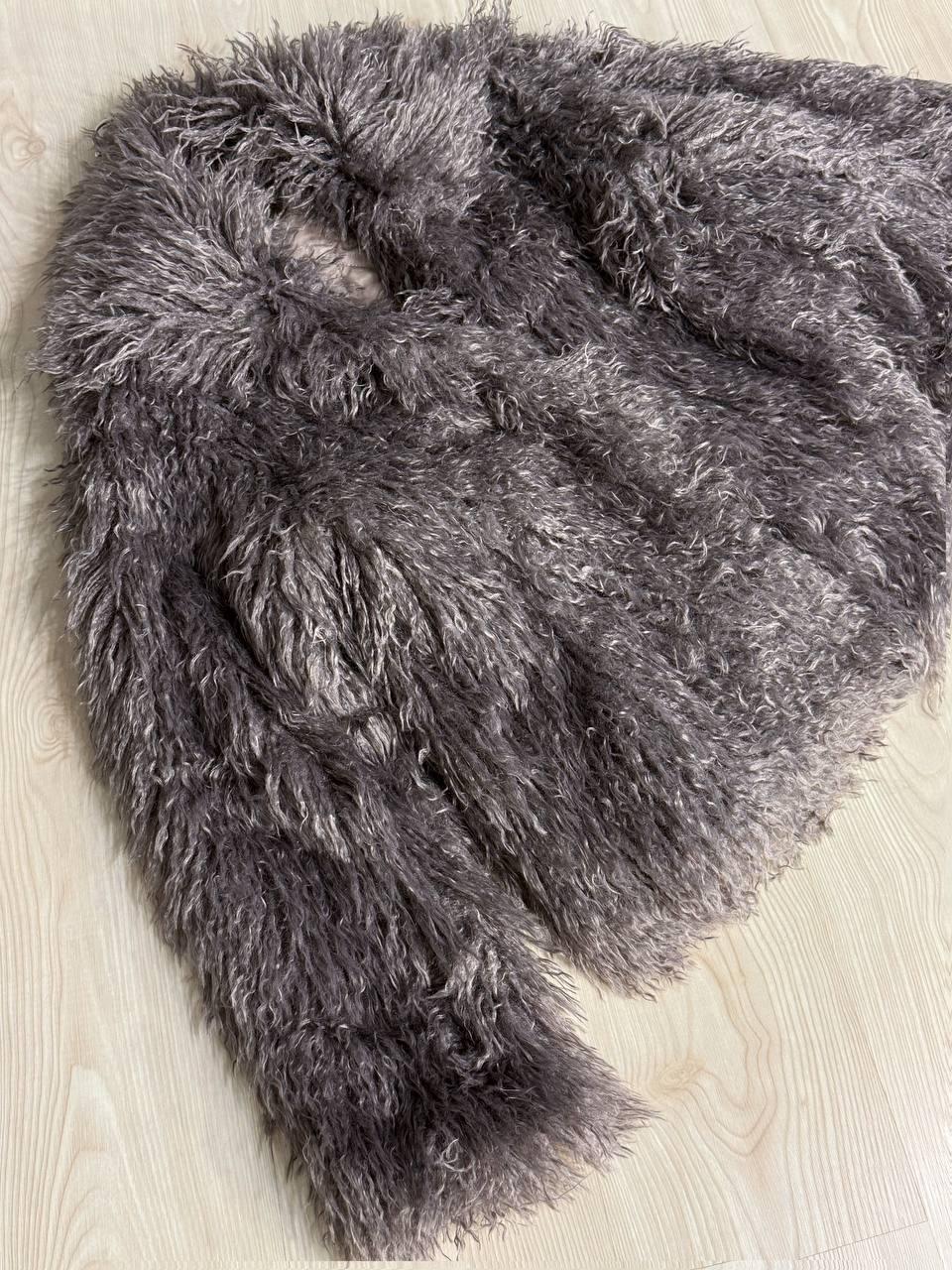 Шуба женская LADY YEP 10018 искусственная под ламу с воротником L Коричневый (5014) - фото 8