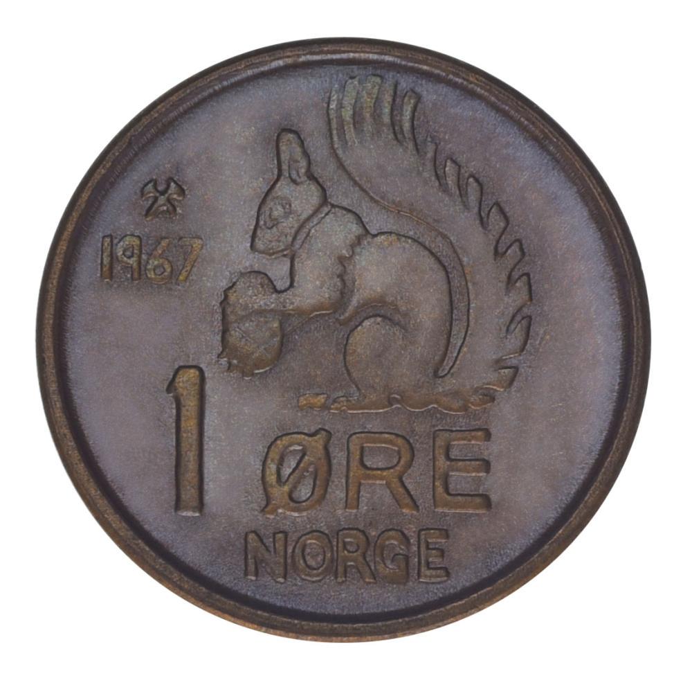 Коллекционная монета Норвегия 1 эра 1967 AU-UNC (М21234)