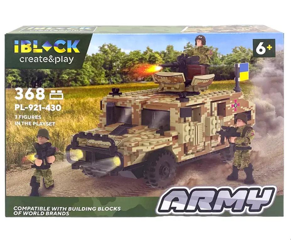 Конструктор Iblock Военный внедорожник 368 деталей (PL-921-430)