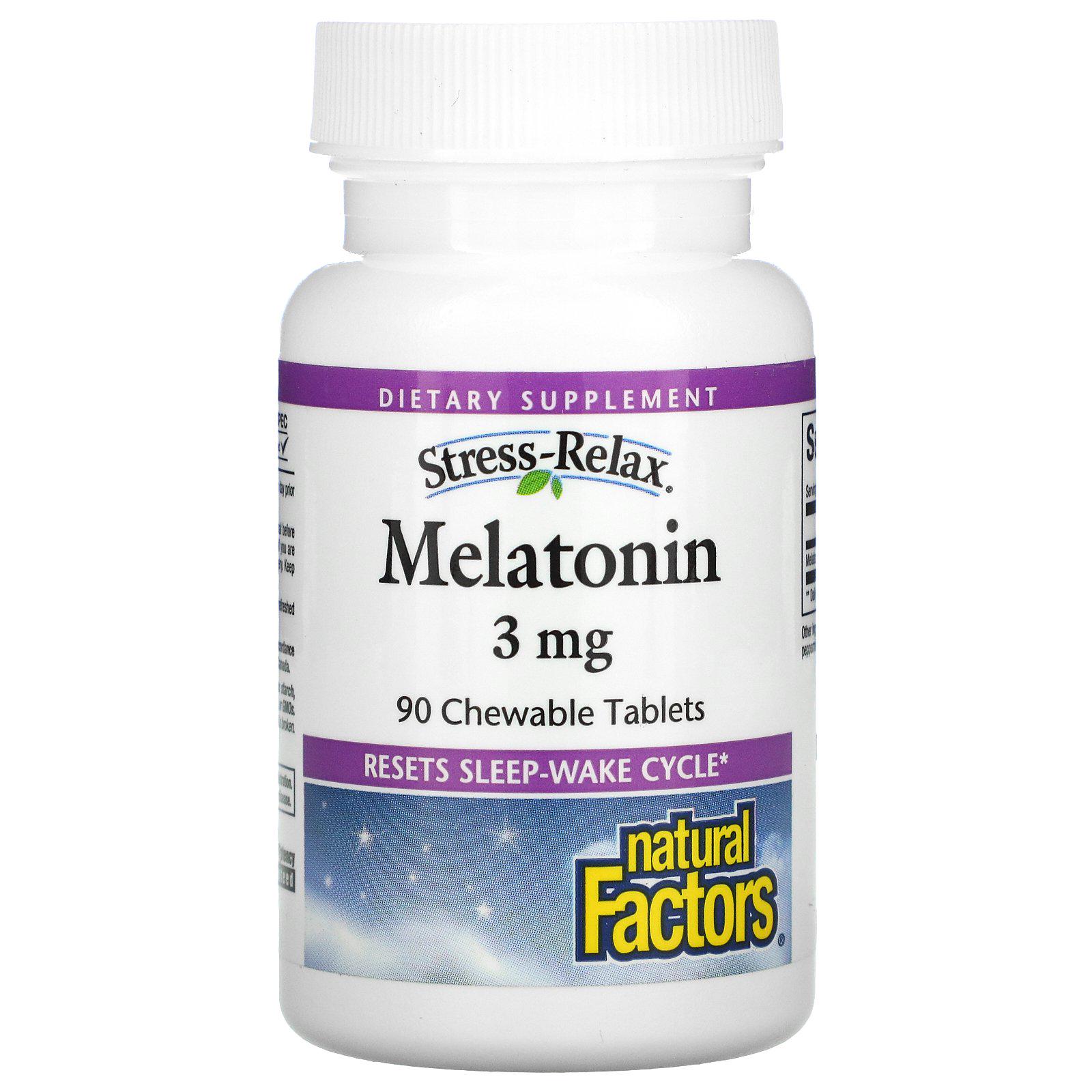 Мелатонін Natural Factors Melatonin 3 mg 90 таблеток