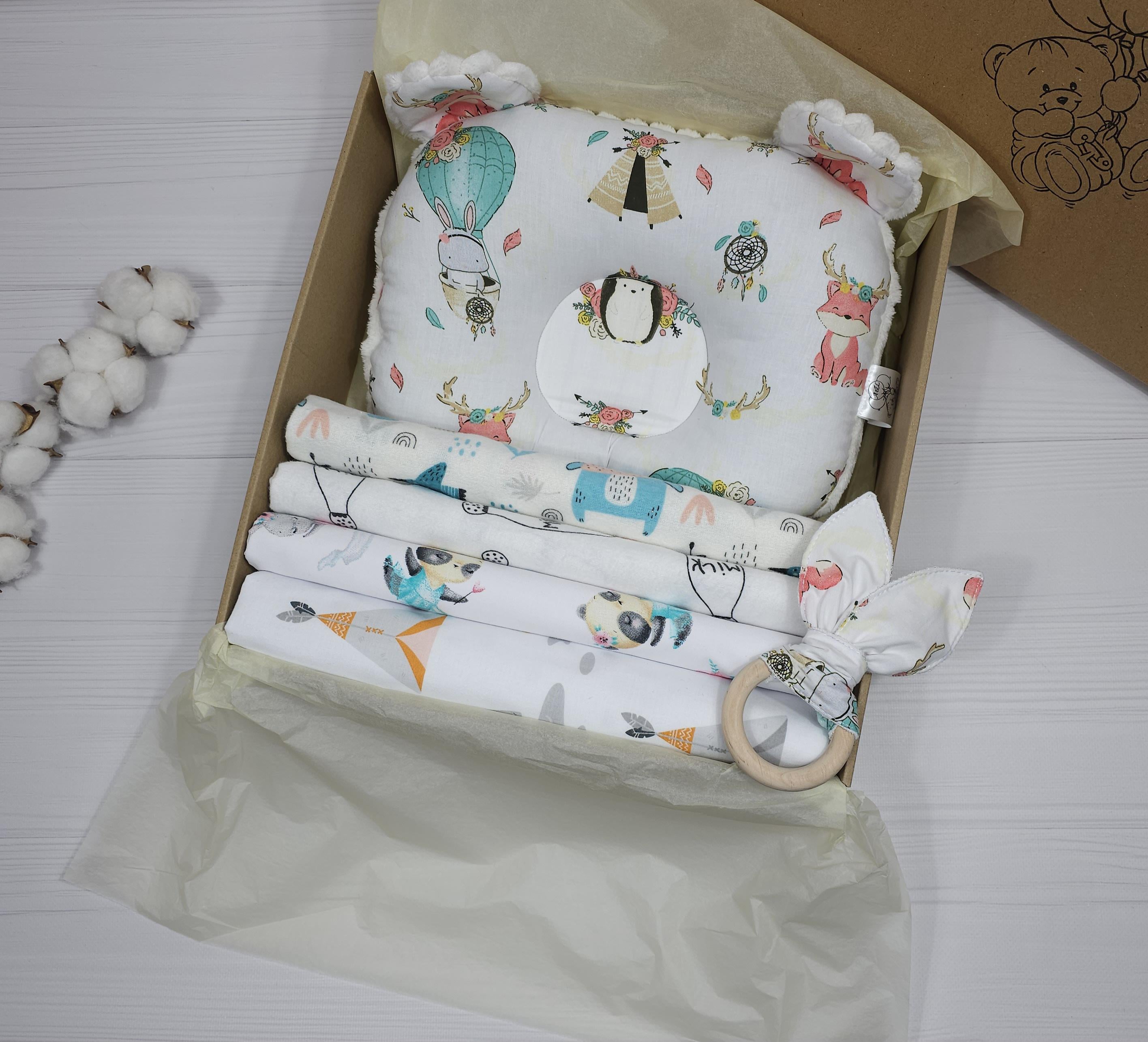 Набор пеленок a.l.babybox Звери индейцы и Звери индейцы 6 шт. Белый (18237023)