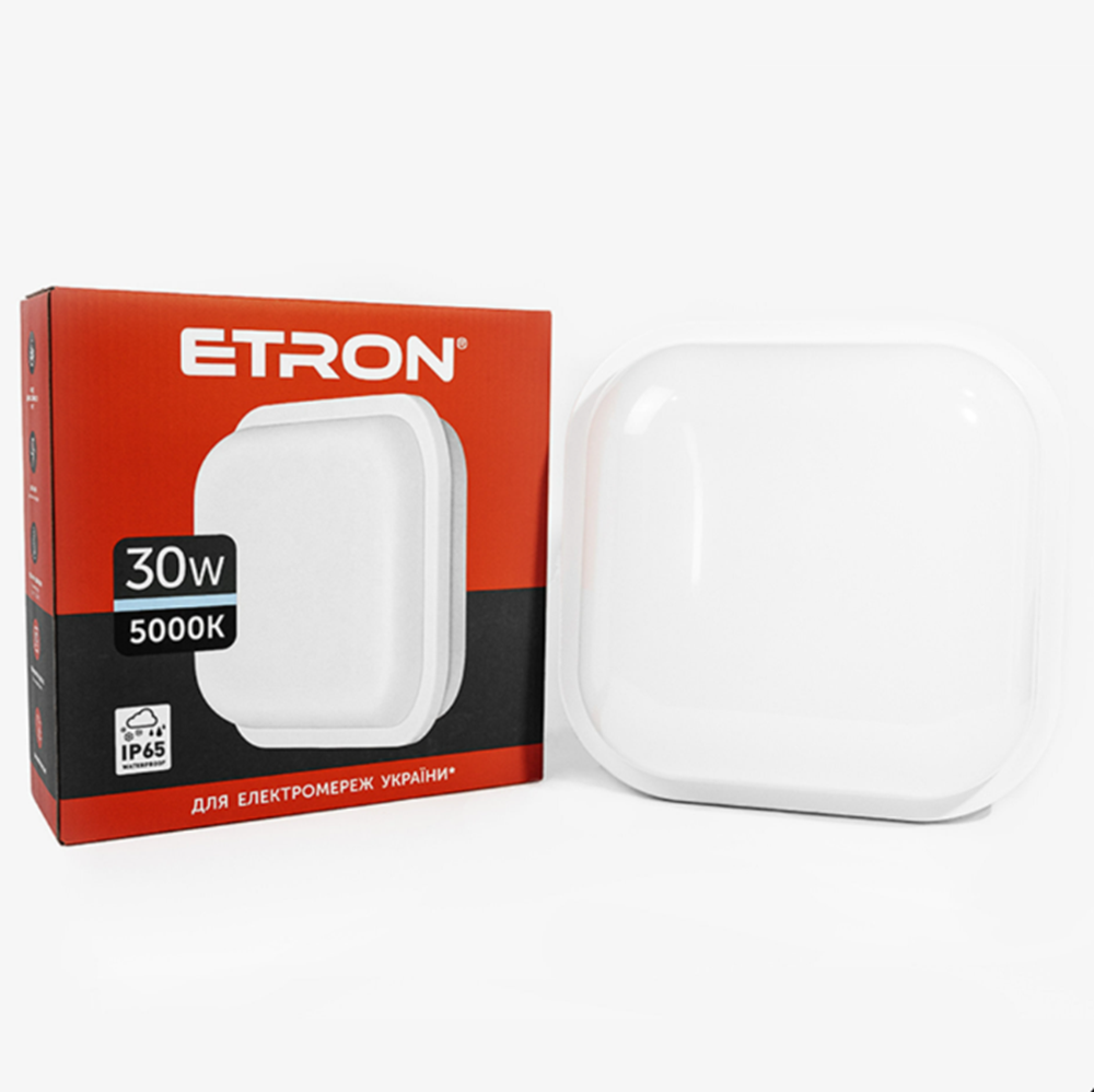 Світильник світлодіодний ETRON Communal 1-ESP-513-S 30W 5000К IP65 square Світильник світлодіодний ETRON Communal 1-ESP-513-S 30W 5000К IP65 square