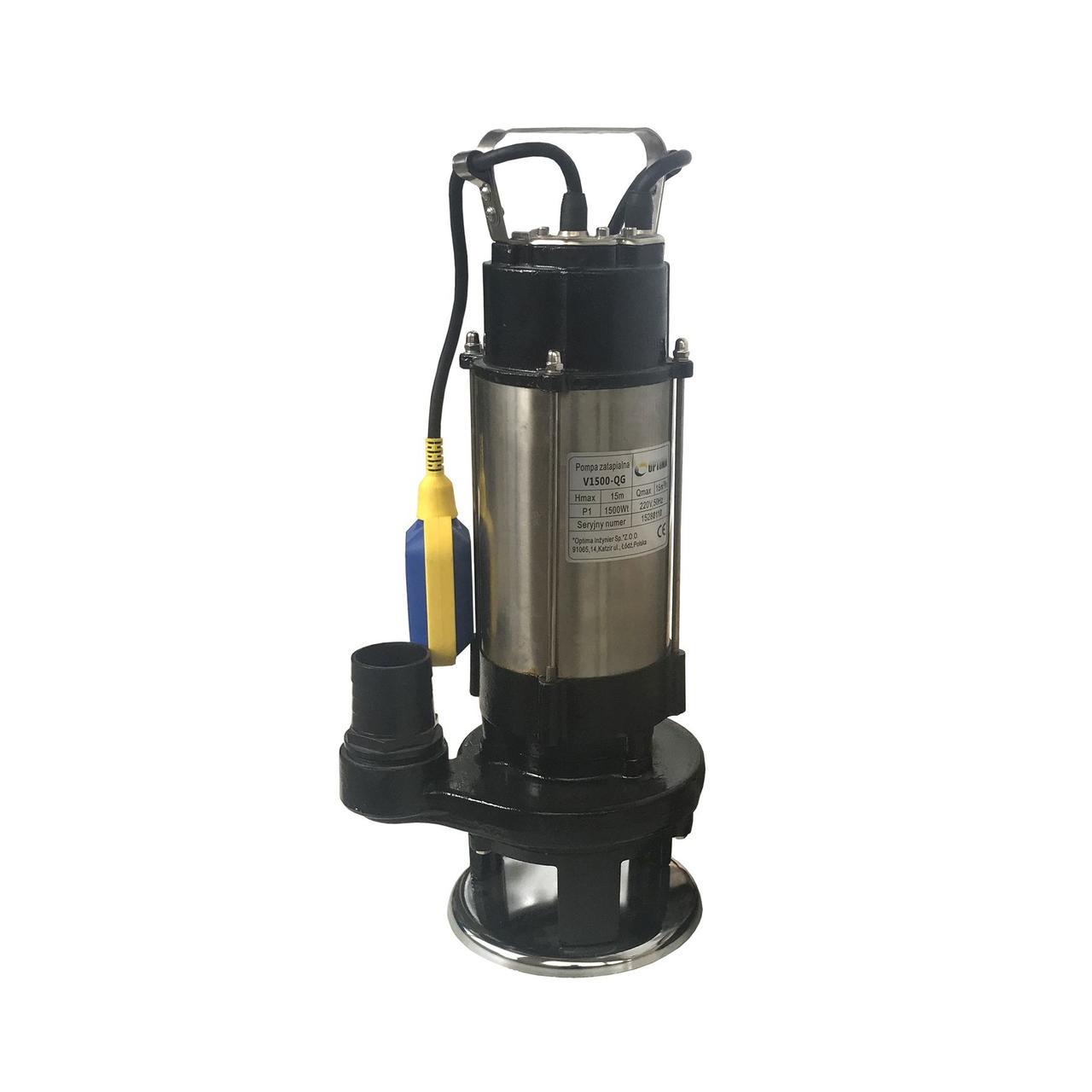 Насос фекальний з ріжучим механізмом Optima V1500-QG 1,5 кВт (000011516)