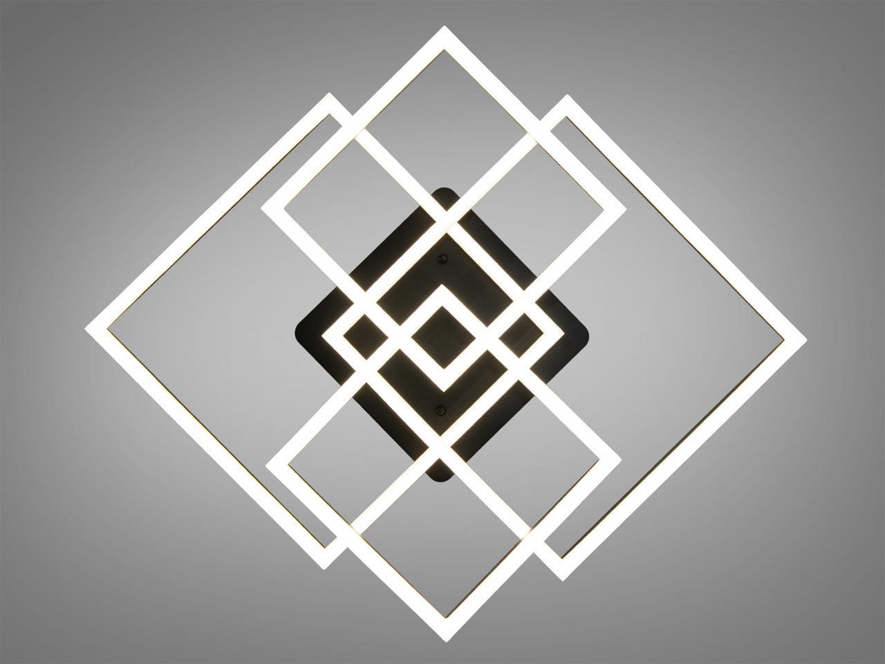 Люстра потолочная светодиодная 120W с пультом Черный (2938064896)