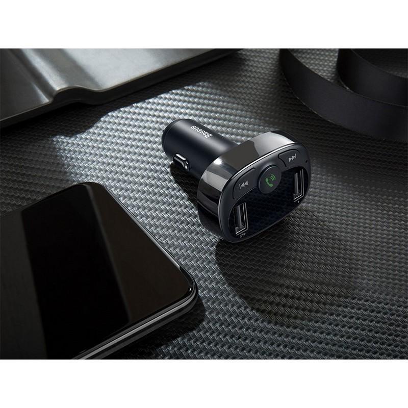 FM-трансмиттер Baseus T-Typed Bluetooth 2USB (CCTM-01) - фото 5