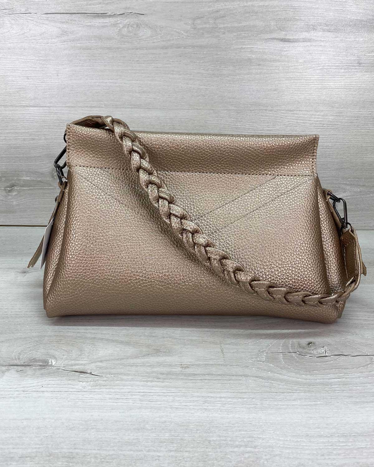 Сумка женская Welassie кросс-боди экокожа Золотой (wel-59513)