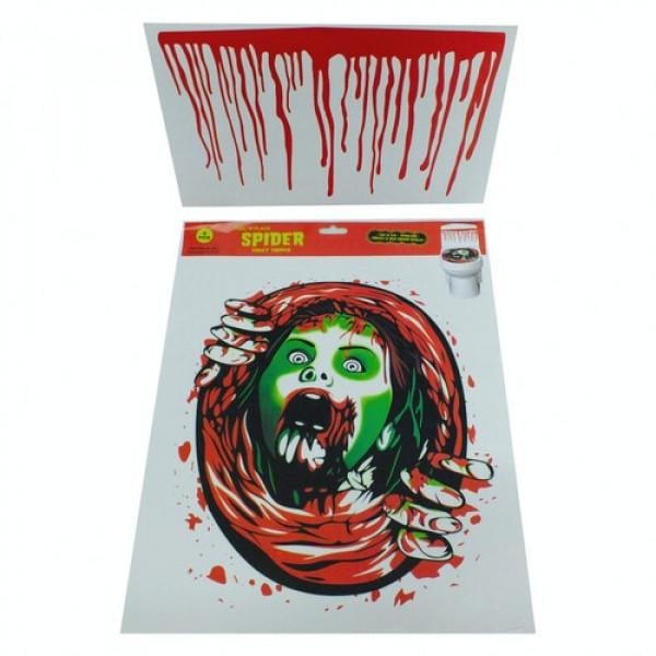 Декор на Хэллоуин Seta Наклейка Девушка на унитаз (16-138-1)