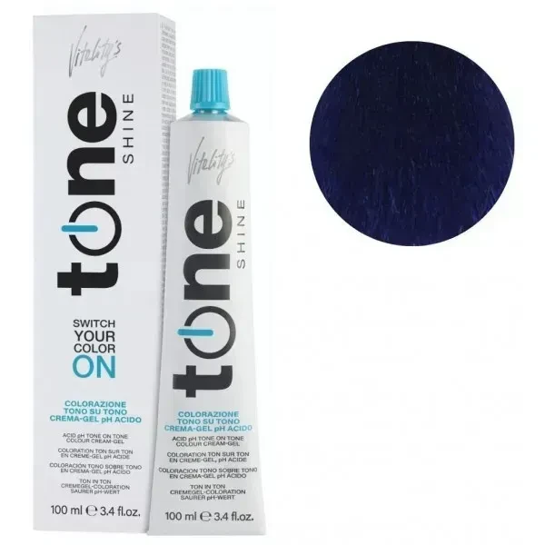 Гель-краска для волос тонирующая безаммиачная Tone Shine Vitality's Blue Синий 100 мл