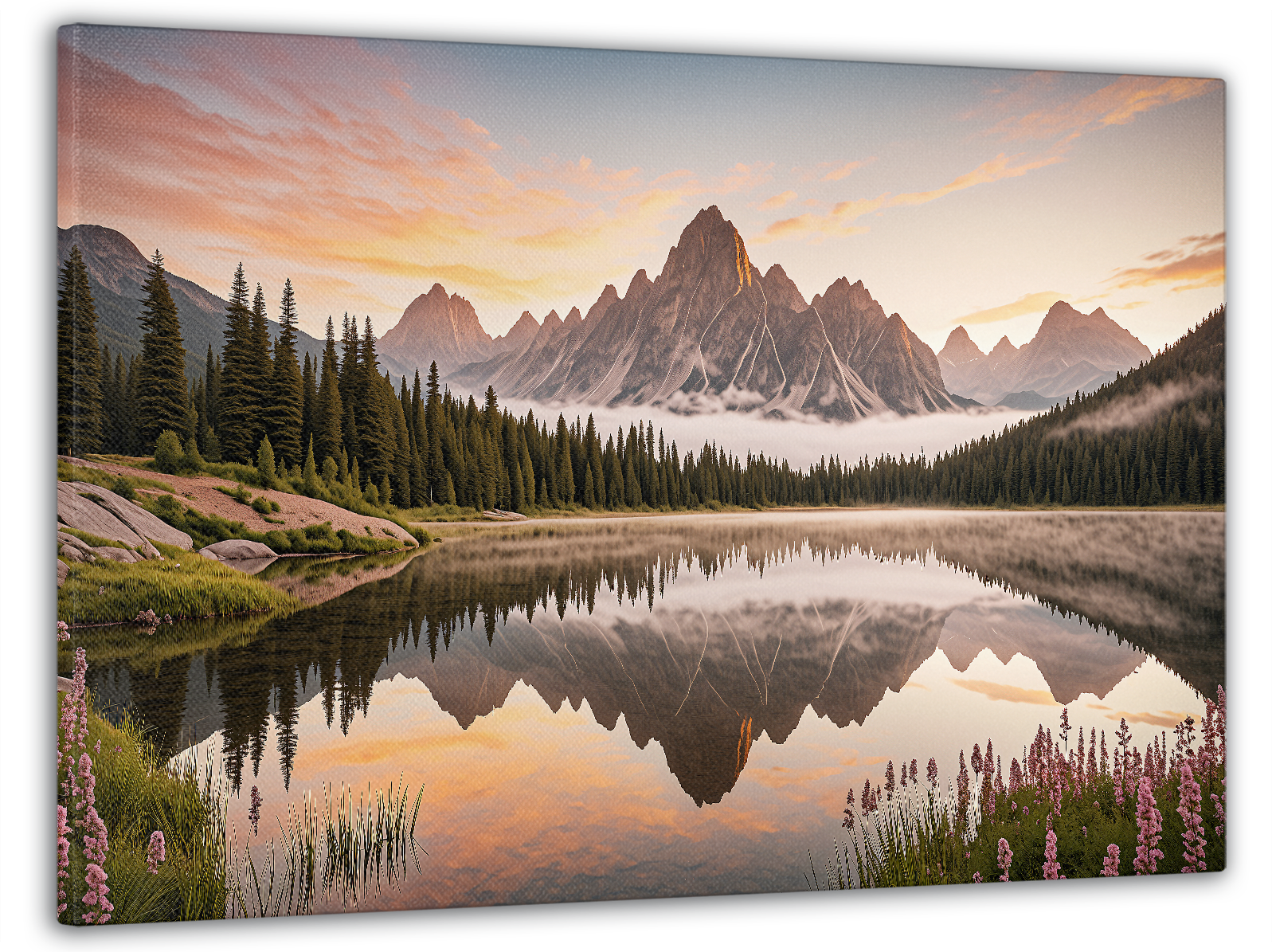 Картина на полотні Mako гірське відображення 60x100 см (MK10521)