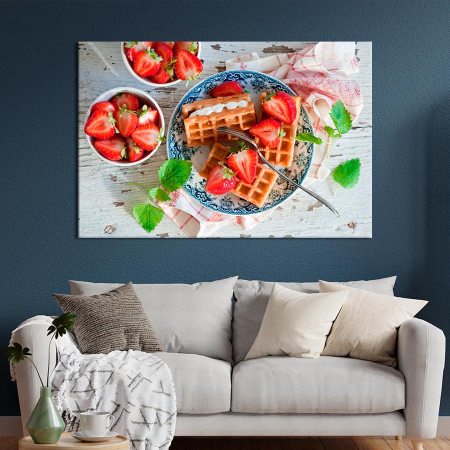 Настенний декор Бельгийские вафли с меренгой 120x80 см (A265-1)