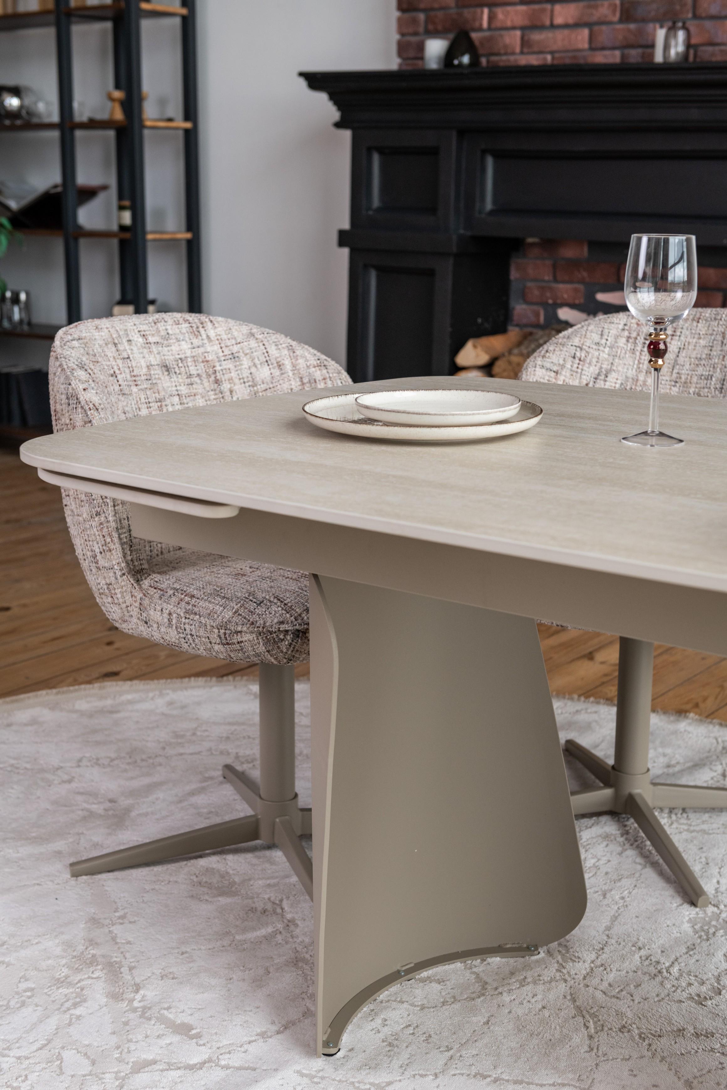 Обідній стіл розсувний Vetro Mebel Нардо 1400/2000х900x760 мм Крема марфіль/Бежевий TМL-1270) - фото 10 Обідній стіл розсувний Vetro Mebel Нардо 1400/2000х900x760 мм Крема марфіль/Бежевий TМL-1270) - фото 10