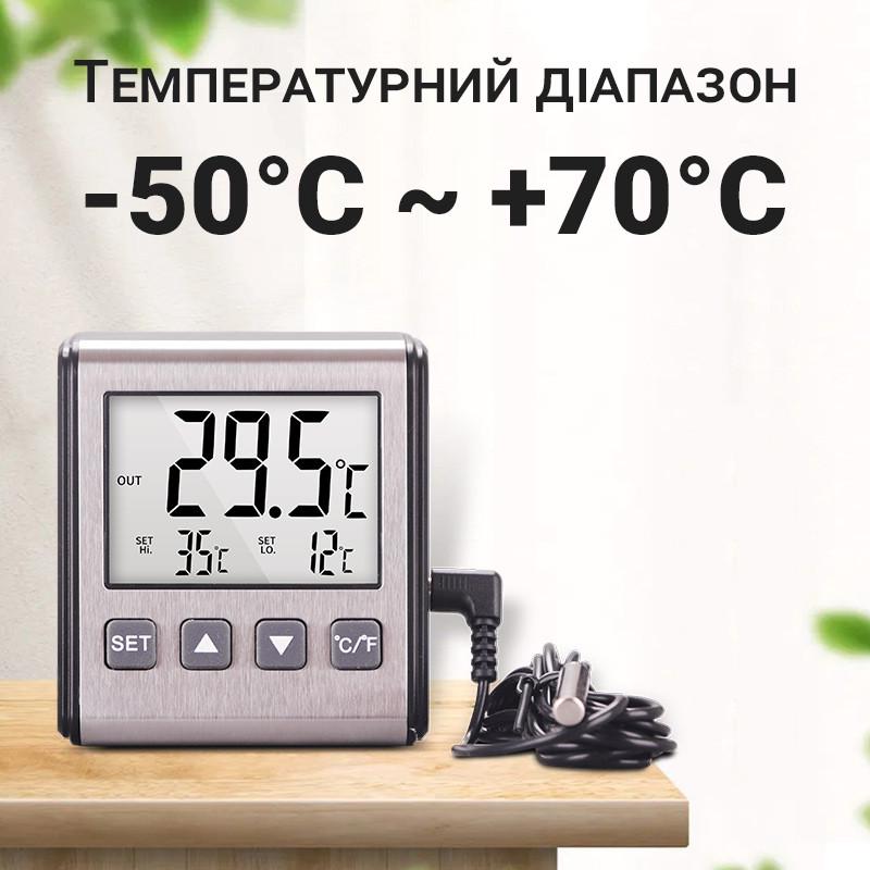 Цифровой термометр OEM CX-6552 для аквариума с ЖК-дисплеем и сигнализатором температуры - фото 5