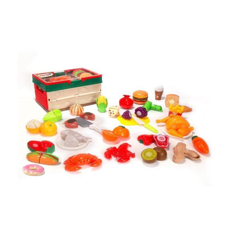 Игровой набор продукты на липучках Chengmei Toys посуда Разноцветный (154597)