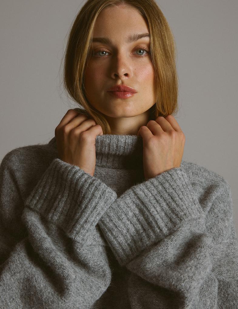 Светр жіночий Diverse TOLIP M Сірий меланж (5905384057983) - фото 2 Светр жіночий Diverse TOLIP M Сірий меланж (5905384057983) - фото 2