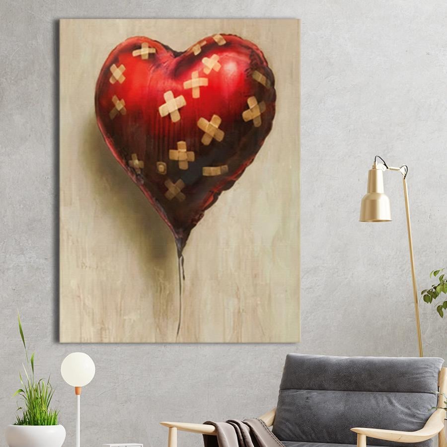 Картина для интерьера Шарик раненое сердце 80x60 см (P0459)