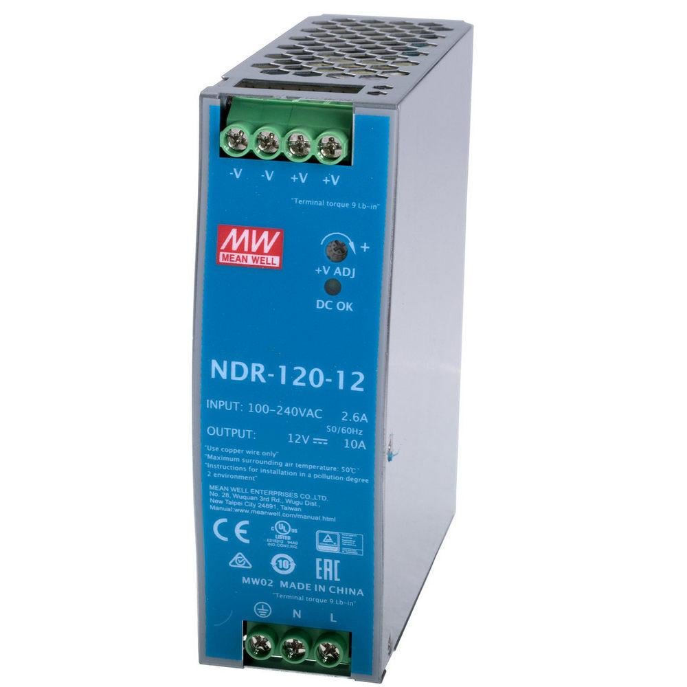 Блок питания на DIN-рейку Mean Well NDR-120-12 120W 12V (34032422) Блок питания на DIN-рейку Mean Well NDR-120-12 120W 12V (34032422)