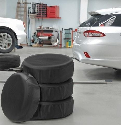 Комплект чехлов для колес универсальные водонепроницаемые 4 шт. 17-20" Черный - фото 10