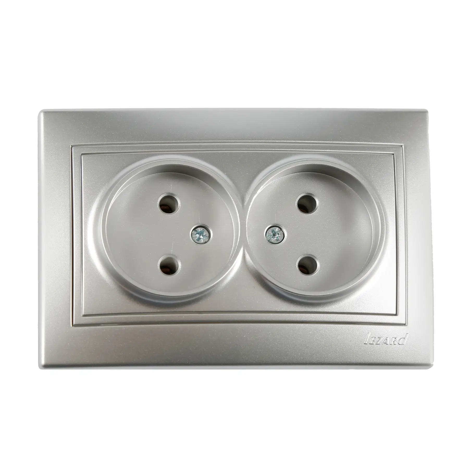 Розетка Lezard Mira 2-я Металлик
