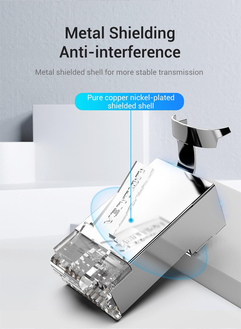 Інтернет-з'єднувачі Vention Cat.7 FTP 10 Гбіт/с 600 МГц 8P8C роз'єм RJ45 LAN RJ 45 Ethernet 10 шт. Сріблястий (IDER0-10) - фото 13 Інтернет-з'єднувачі Vention Cat.7 FTP 10 Гбіт/с 600 МГц 8P8C роз'єм RJ45 LAN RJ 45 Ethernet 10 шт. Сріблястий (IDER0-10) - фото 13