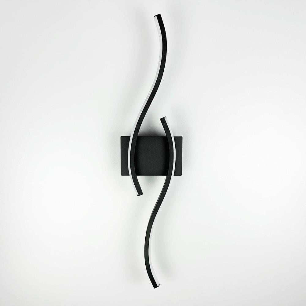 Светильник волнообразный настенный 90 см Черный (WM 27 BK-90)