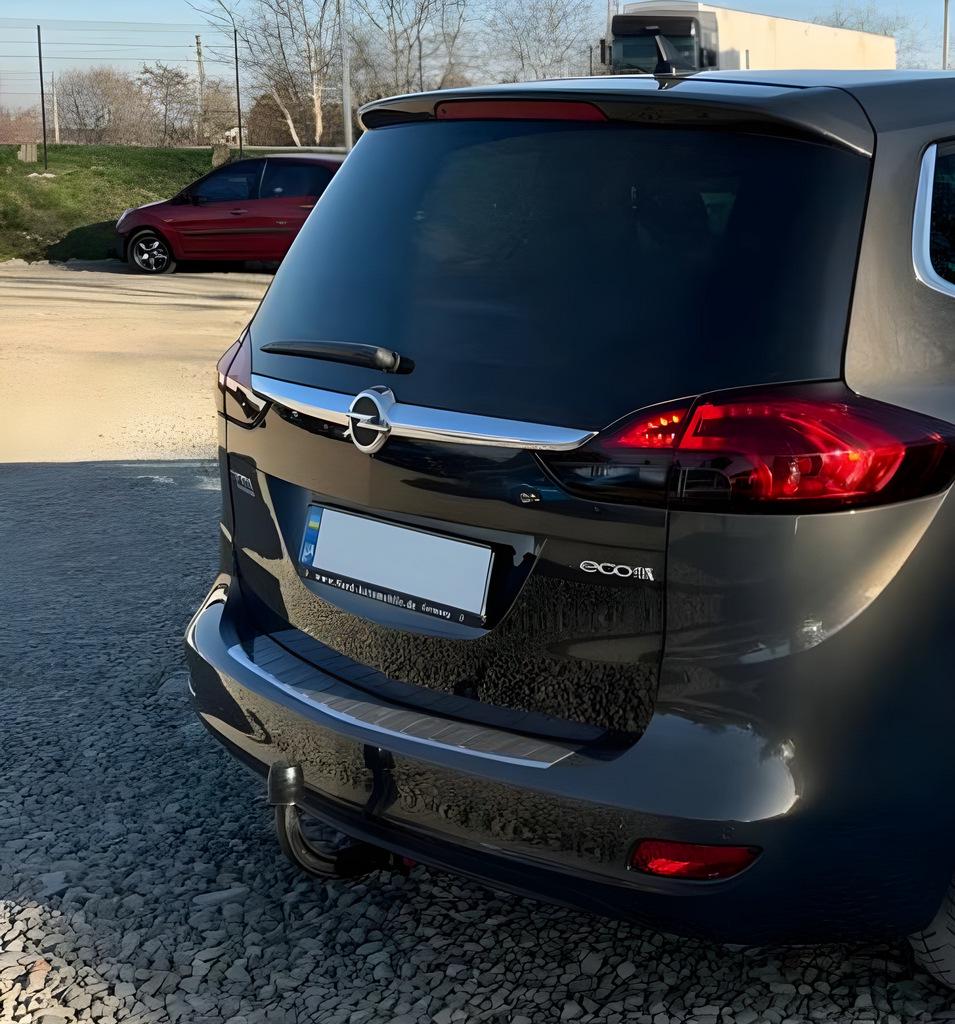 Накладка на задний бампер Carmos для Opel Zafira C Tourer 2011 года нержавеющая сталь - фото 3