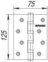 Петля универсальная Fuaro 4BB 125x75x2,5 AB Бронзовый - фото 2