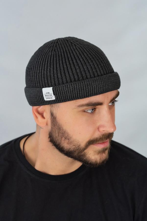 Шапка мужская с отворотом Braxton Монатик 5506 Графит (2351538563)