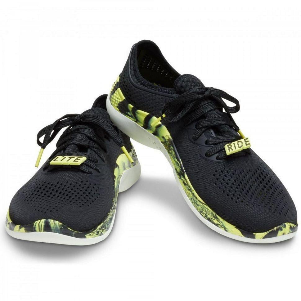 Кросівки чоловічі Crocs Literide 360 Pacer Marblet Black Citrus р. 48/49 Чорний (23962)
